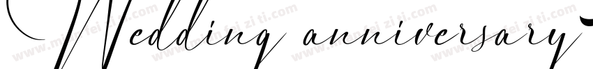 Wedding anniversary字体转换